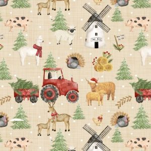 CF13 – Christmas Happy Farm Fabric