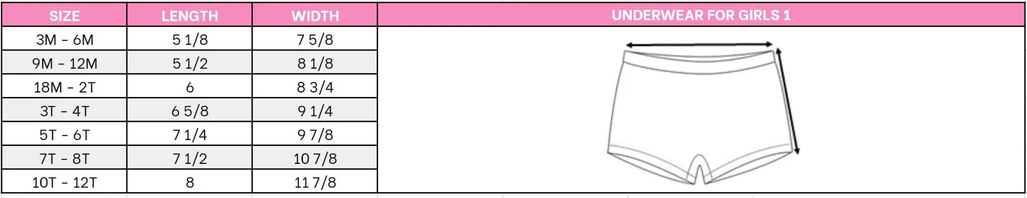 underwear-size-chart