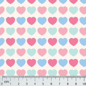 VF10 – Valentine hearts printed fabric