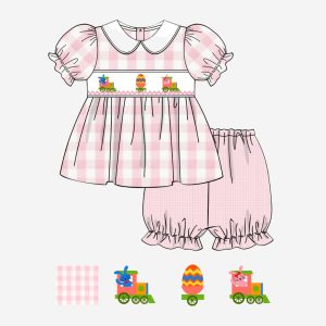 Easter train pink girls 2 piece set