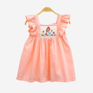 Mermaid smocked sundress for girls