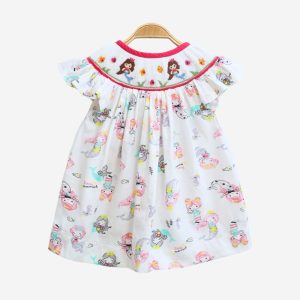Cute mermaid smocked bishop dress