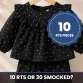 Polka dot ruffle kids set for a 10 piece ready to ship trial order