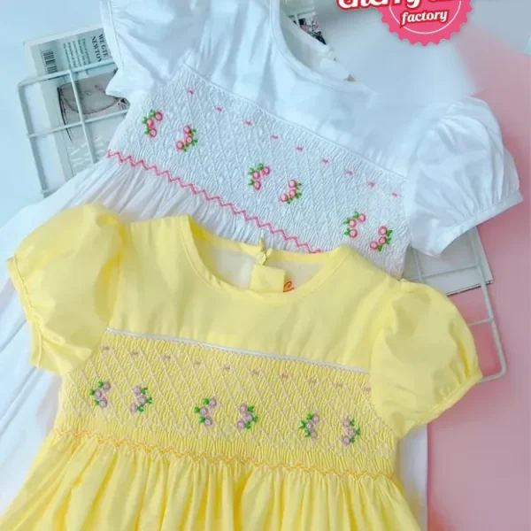 Little flowers hand smocked dress
