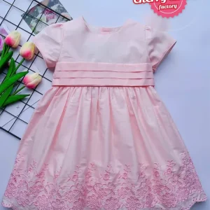 Machine embroidered pink princess dress