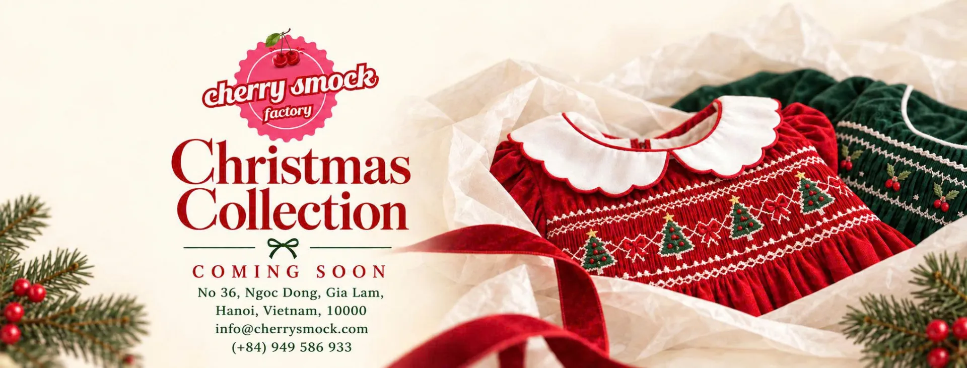 Cherrysmock Christmas smocked collection