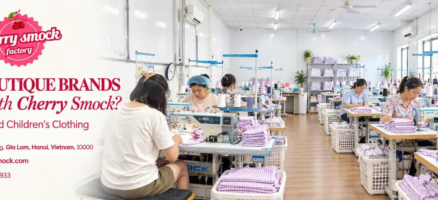 Cherrysmock workshop hand smocking in Vietnam