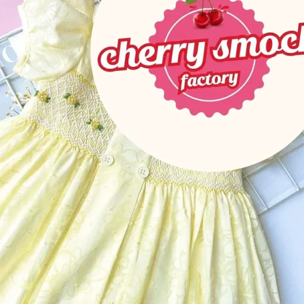 Chrysanthemum yellow smocking princess dress