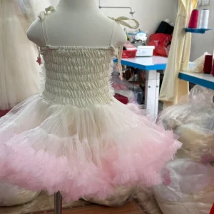 Cream and Pink Tutu Princess Dress