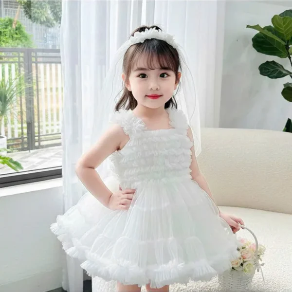 White Sparkle Tulle Princess Dress