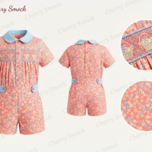 Cherrysmock Easter Boys Hand-Smocked Romper Set – UK Collection #B04 (CS-UK-EASTER-B04)