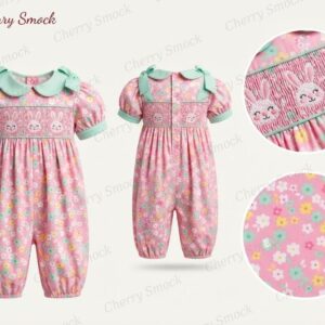 Cherrysmock Easter Girls Hand-Smocked Dress – UK Collection #G13 (CS-UK-EASTER-G13)