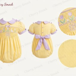 Cherrysmock Easter Girls Hand-Smocked Dress – UK Collection #G14 (CS-UK-EASTER-G14)