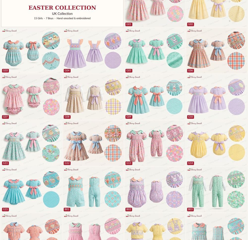 Cherrysmock Uk Easter Wholesale Hand-Smocked Collection Lookbook
