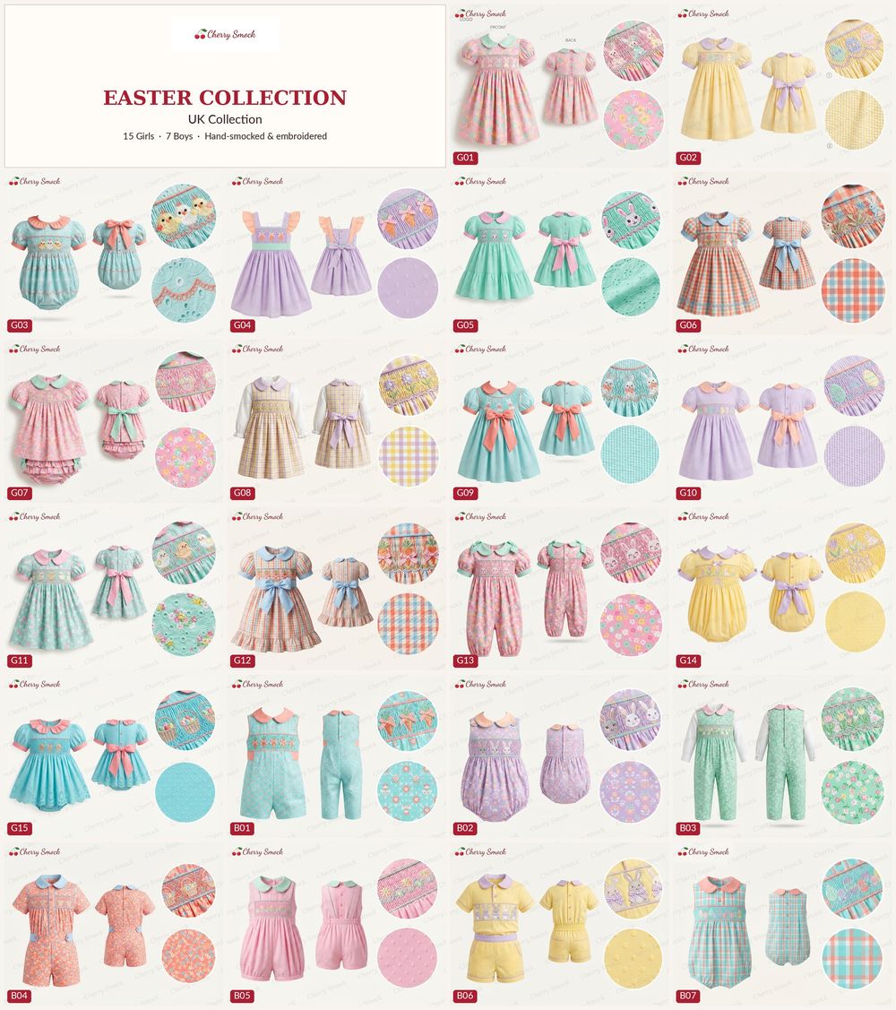 Cherrysmock UK Easter Collection Lookbook (15 Girls & 7 Boys Styles)
