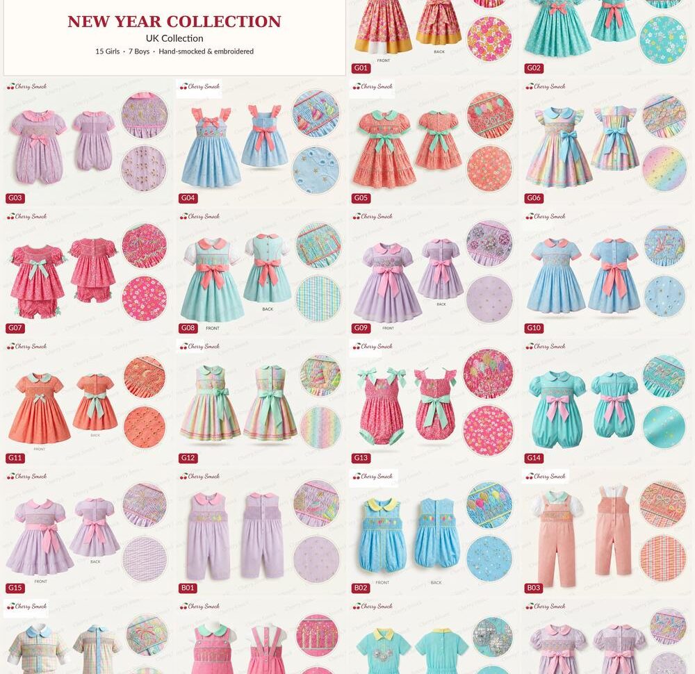 Cherrysmock Uk Newyear Wholesale Hand-Smocked Collection Lookbook
