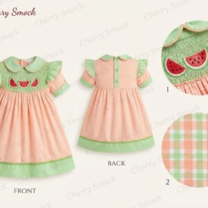 Cherrysmock Spring Girls Hand-Smocked Dress – UK Collection #G06 (CS-UK-SPRING-G06)