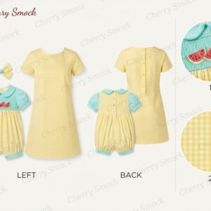 Cherrysmock Spring Girls Hand-Smocked Dress – UK Collection #G14 (CS-UK-SPRING-G14)