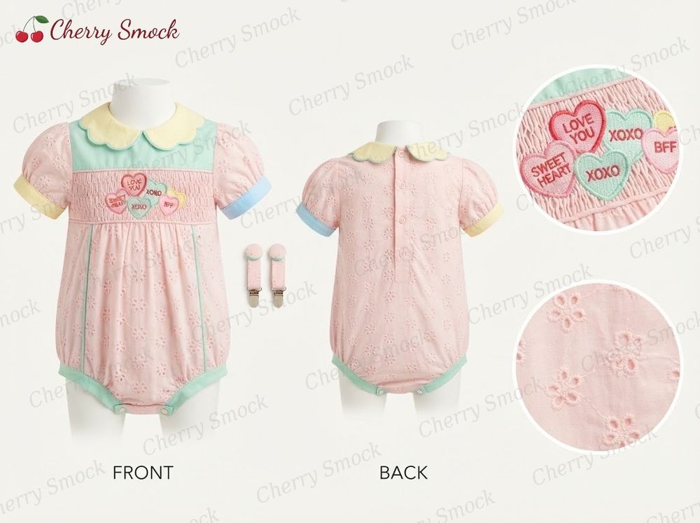Boys Hand-Smocked Bubble Romper Style B01