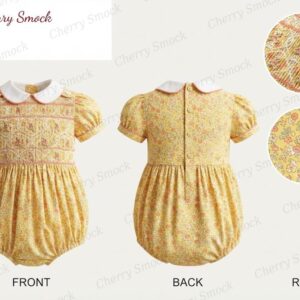 Cherrysmock Birthday Girls Hand-Smocked Dress – UK Heritage Collection #G03 (CS-UK2-BDAY-G03)