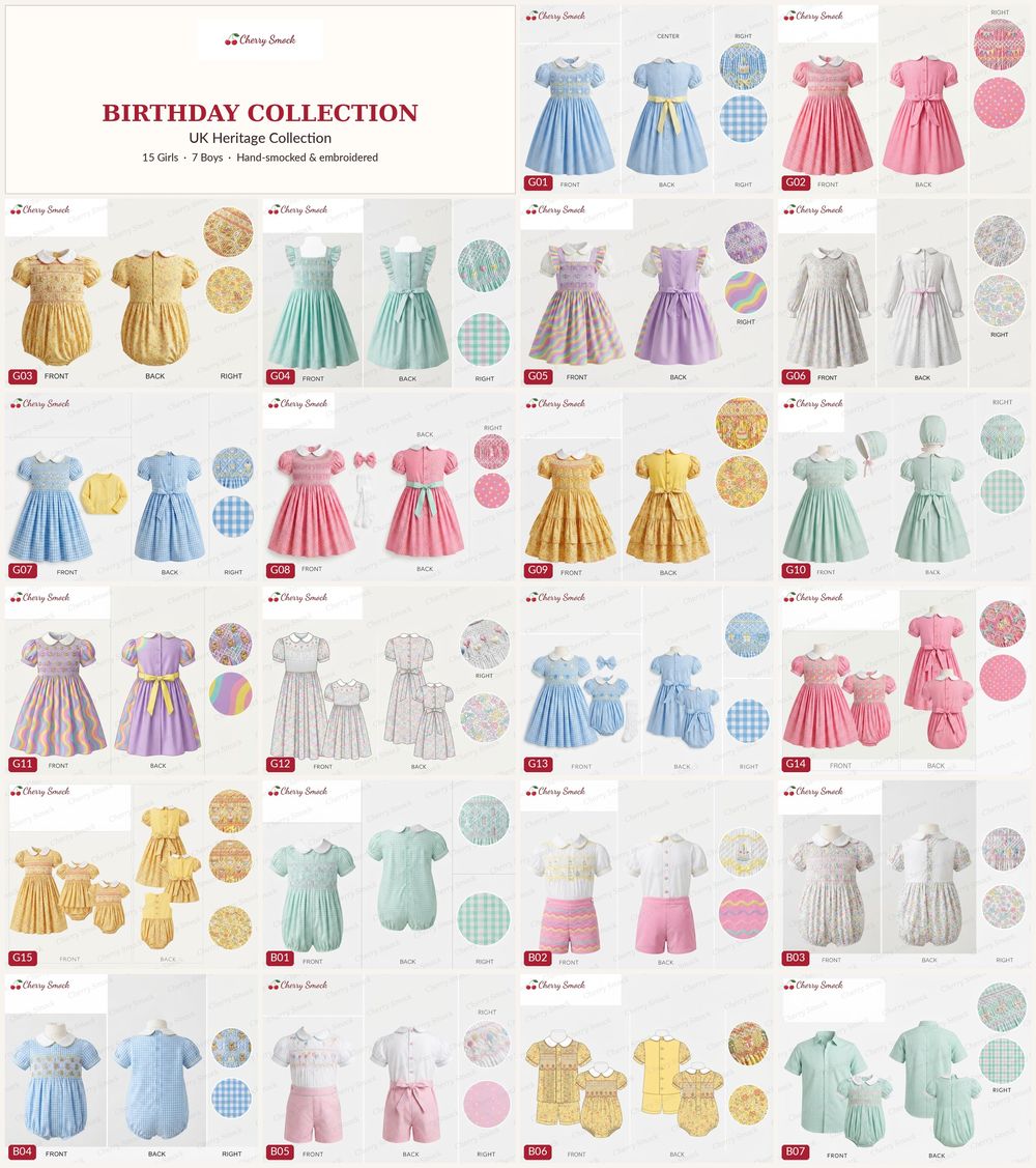 Cherrysmock UK Heritage Birthday Collection (22 Classic Styles)