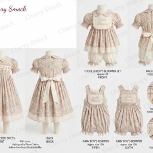 Cherrysmock Christening & Baptism Girls Hand-Smocked Dress – UK Heritage Collection #G14 (CS-UK2-CHRISTENING-G14)