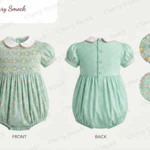 Cherrysmock Easter Girls Hand-Smocked Dress – UK Heritage Collection #G03 (CS-UK2-EASTER-G03)