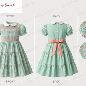 Cherrysmock Easter Girls Hand-Smocked Dress – UK Heritage Collection #G09 (CS-UK2-EASTER-G09)