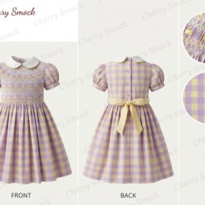 Cherrysmock Easter Girls Hand-Smocked Dress – UK Heritage Collection #G11 (CS-UK2-EASTER-G11)