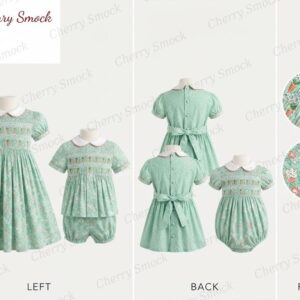 Cherrysmock Easter Girls Hand-Smocked Dress – UK Heritage Collection #G15 (CS-UK2-EASTER-G15)