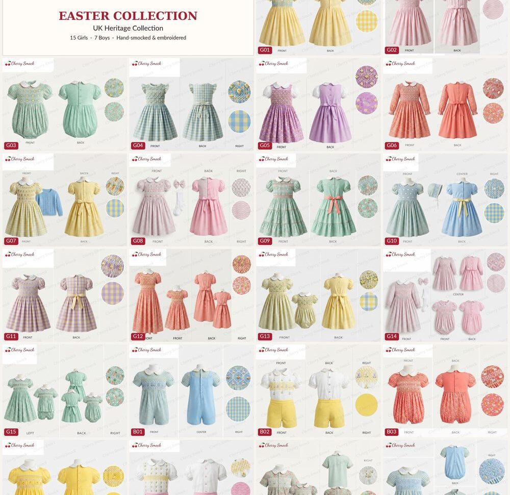 Cherrysmock Uk2 Easter Wholesale Hand-Smocked Collection Lookbook