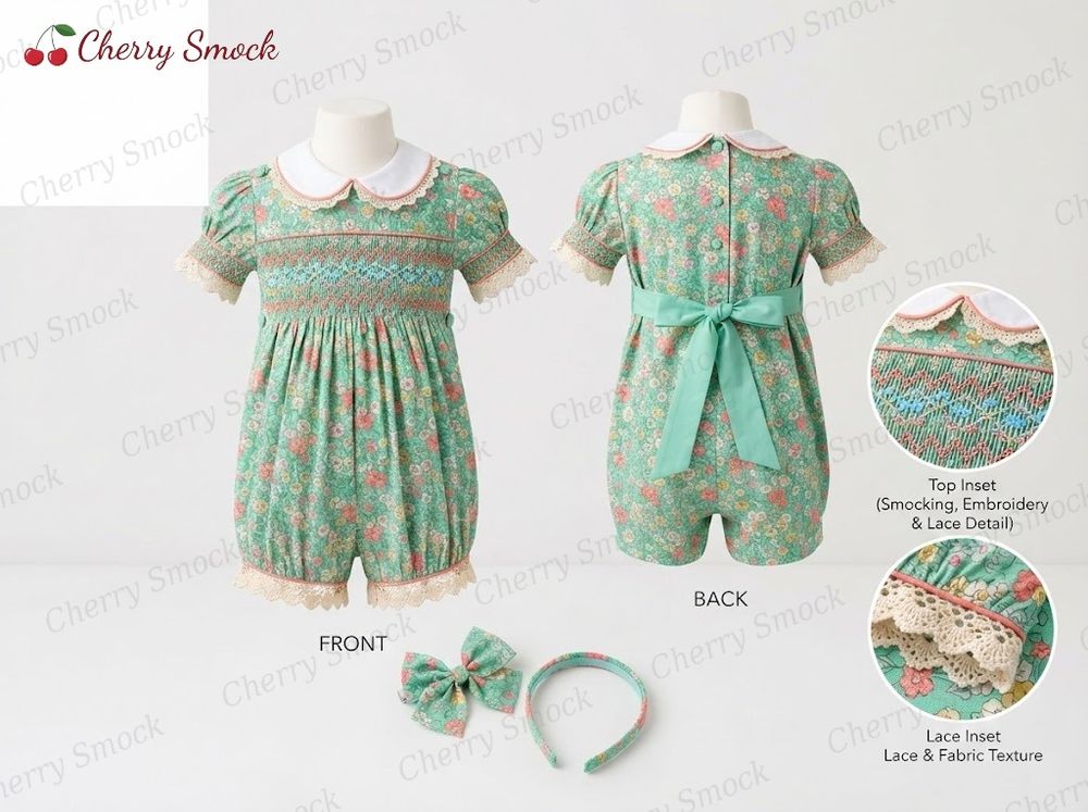 Coordinating Boys Hand-Smocked Collar Set Style B01