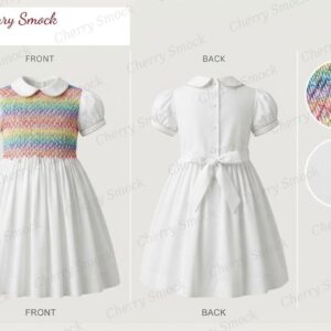 Cherrysmock New Year Girls Hand-Smocked Dress – UK Heritage Collection #G15 (CS-UK2-NEWYEAR-G15)