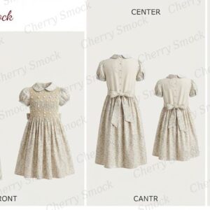 Cherrysmock Spring Girls Hand-Smocked Dress – UK Heritage Collection #G11 (CS-UK2-SPRING-G11)