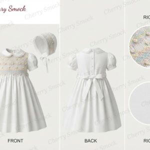 Cherrysmock Spring Girls Hand-Smocked Dress – UK Heritage Collection #G15 (CS-UK2-SPRING-G15)