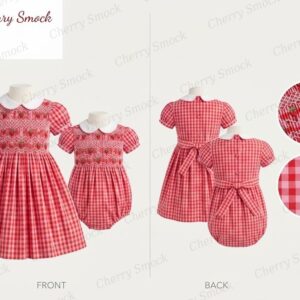 Cherrysmock Valentine’s Day Girls Hand-Smocked Dress – UK Heritage Collection #G14 (CS-UK2-VALENTINE-G14)