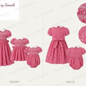Cherrysmock Valentine’s Day Girls Hand-Smocked Dress – UK Heritage Collection #G15 (CS-UK2-VALENTINE-G15)