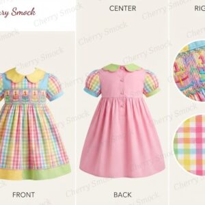 Cherrysmock Birthday Girls Hand-Smocked Dress – US Collection #G01 (CS-US-BDAY-G01)
