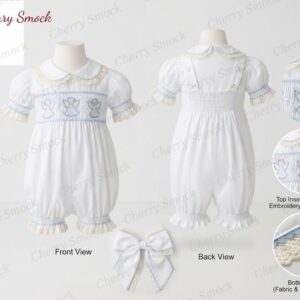 Cherrysmock Christening & Baptism Girls Hand-Smocked Dress – US Collection #G03 (CS-US-CHRISTENING-G03)