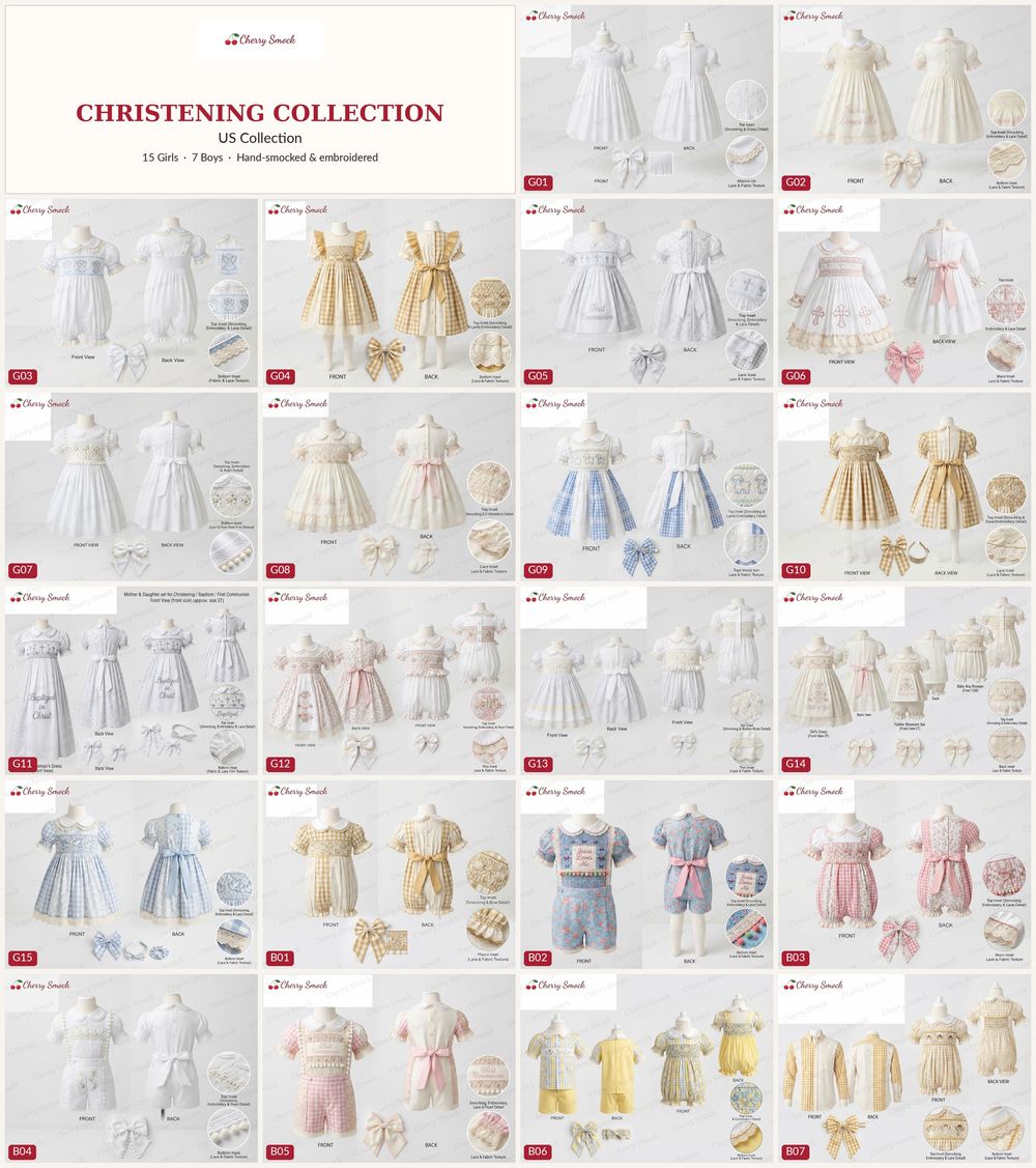 Cherrysmock US Christening & Baptism Collection (22 Heirloom Styles)