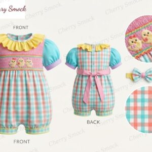Cherrysmock Easter Girls Hand-Smocked Dress – US Collection #G03 (CS-US-EASTER-G03)
