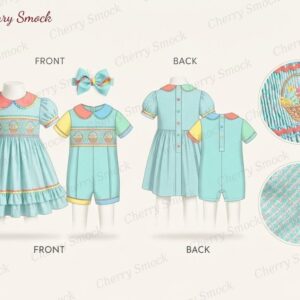 Cherrysmock Easter Girls Hand-Smocked Dress – US Collection #G15 (CS-US-EASTER-G15)
