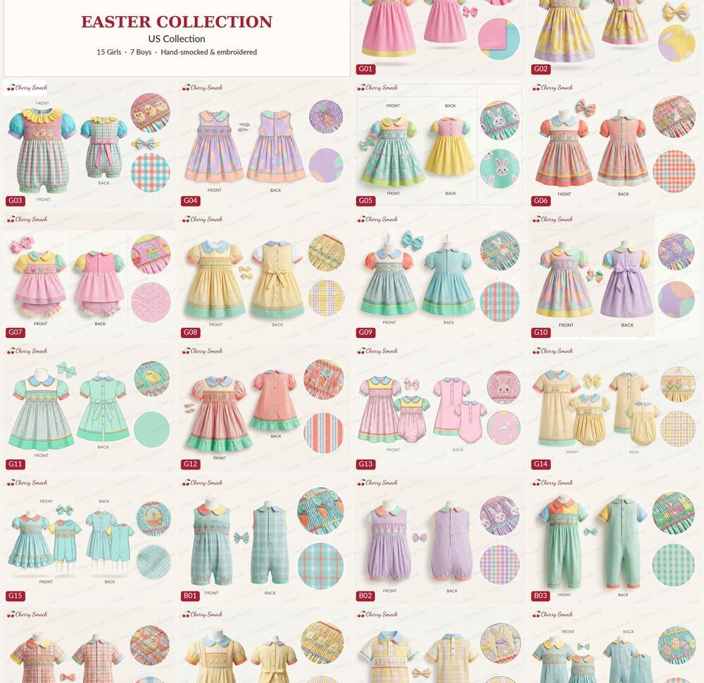 Cherrysmock Us Easter Wholesale Hand-Smocked Collection Lookbook