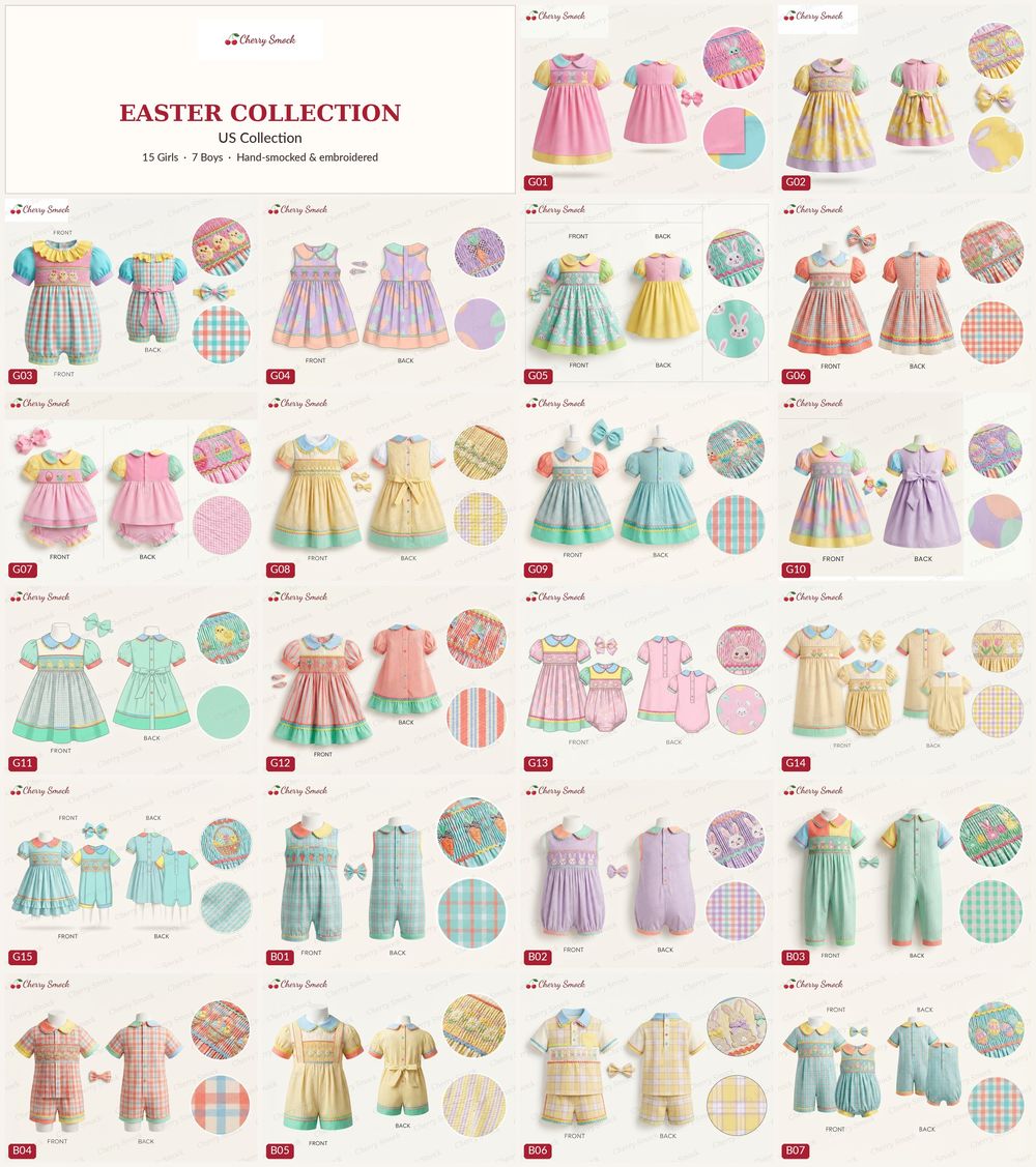 Cherrysmock Us Easter Wholesale Hand-Smocked Collection Lookbook