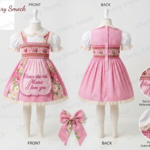 Cherrysmock Mother’s Day Girls Hand-Smocked Dress – US Collection #G05 (CS-US-MOTHERSDAY-G05)