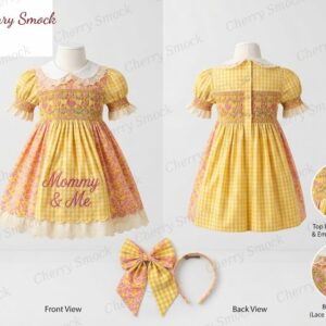 Cherrysmock Mother’s Day Girls Hand-Smocked Dress – US Collection #G10 (CS-US-MOTHERSDAY-G10)