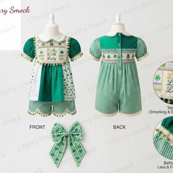 Cherrysmock Mother’s Day Girls Hand-Smocked Dress – US Collection #G15 (CS-US-MOTHERSDAY-G15)