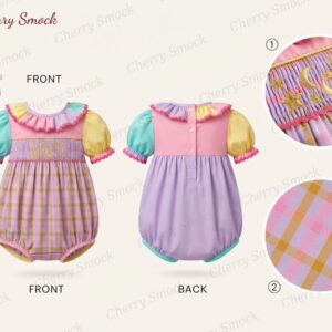 Cherrysmock New Year Girls Hand-Smocked Dress – US Collection #G03 (CS-US-NEWYEAR-G03)