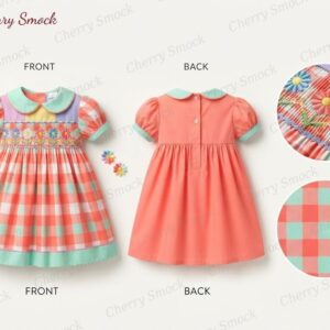 Cherrysmock Spring Girls Hand-Smocked Dress – US Collection #G01 (CS-US-SPRING-G01)