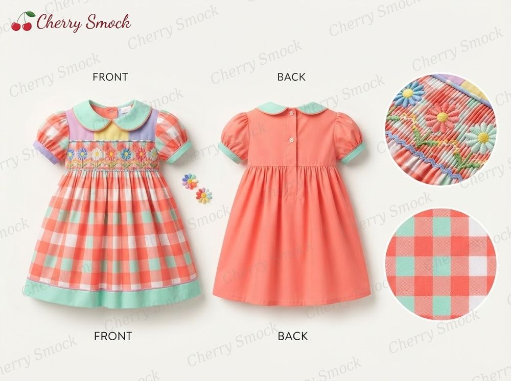 US Spring Hand-Smocked Bishop Dress Style G01